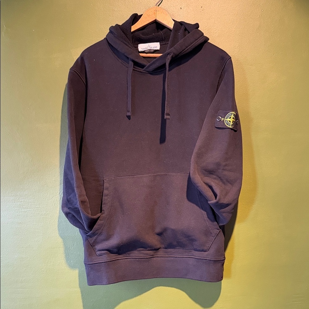 Stone Island Men's Black Hoodie